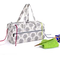 Luxja Bolsa para labors- Bolsa de Almacenamiento de Lana- Bolsa de Ovillos para madejas de Hilo- Ganchos de Ganchillo…